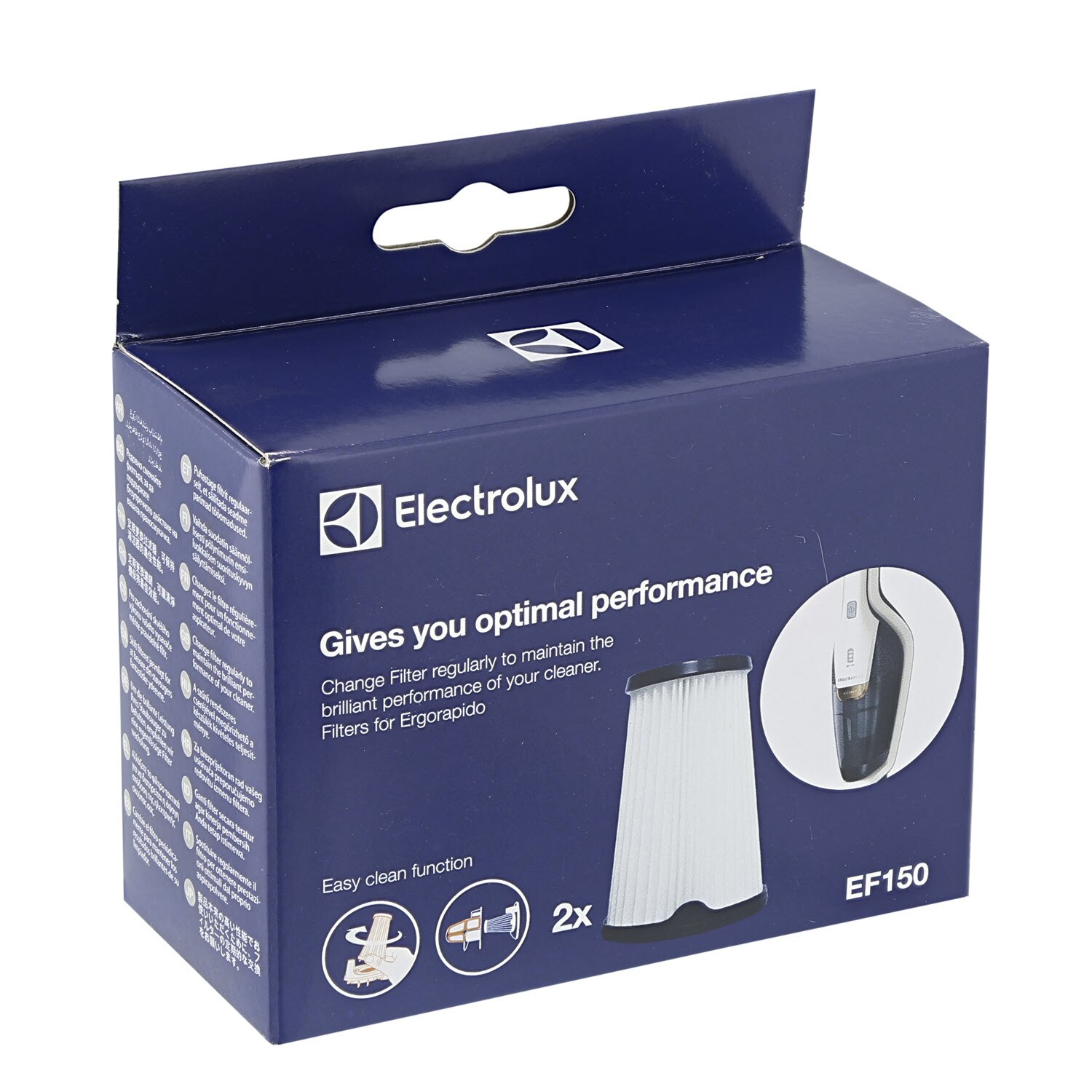 Electrolux EF150 Lot De 2 Filtres Pour Aspirateur Ergorapido - Haute Performance Lavables